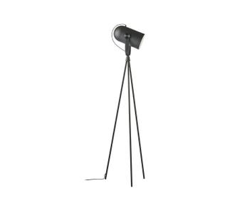 Carronade Golvlampa i svart ek med svart ståldetalj