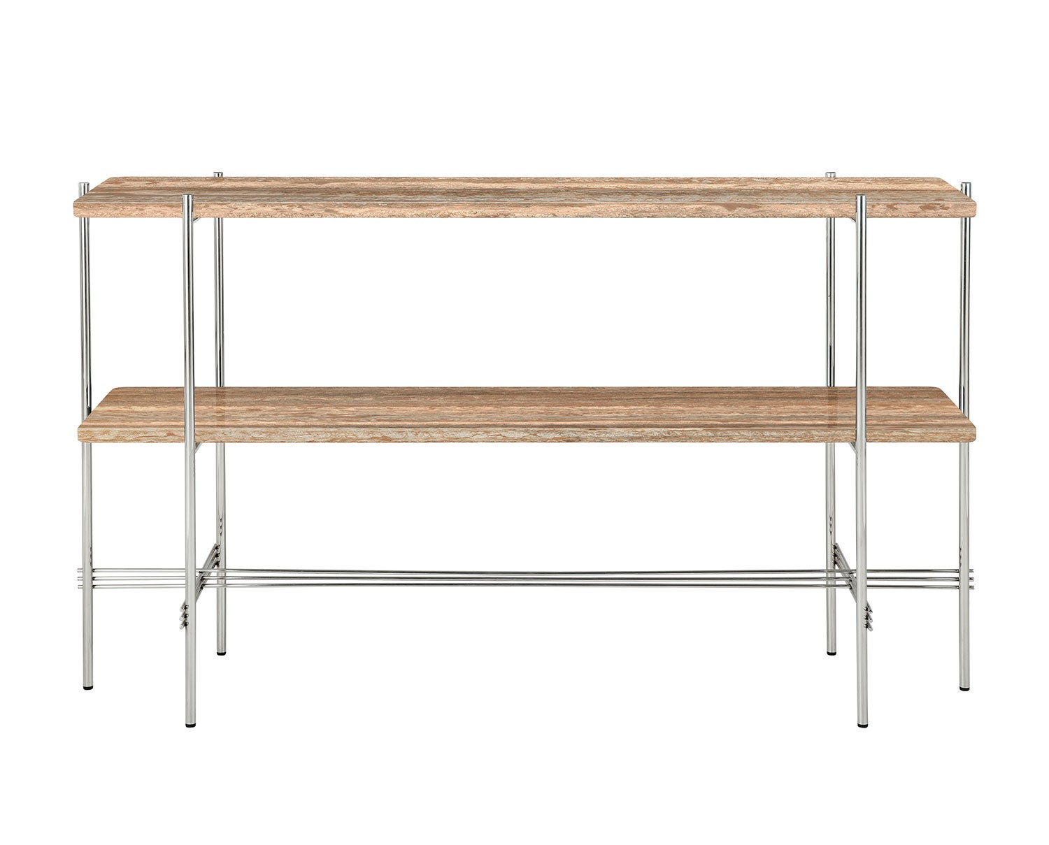 TS Console i Stål/Travertin Taupe