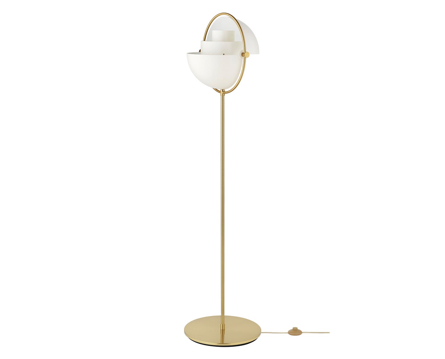 Multi-Lite Golvlampa Mässing Vit