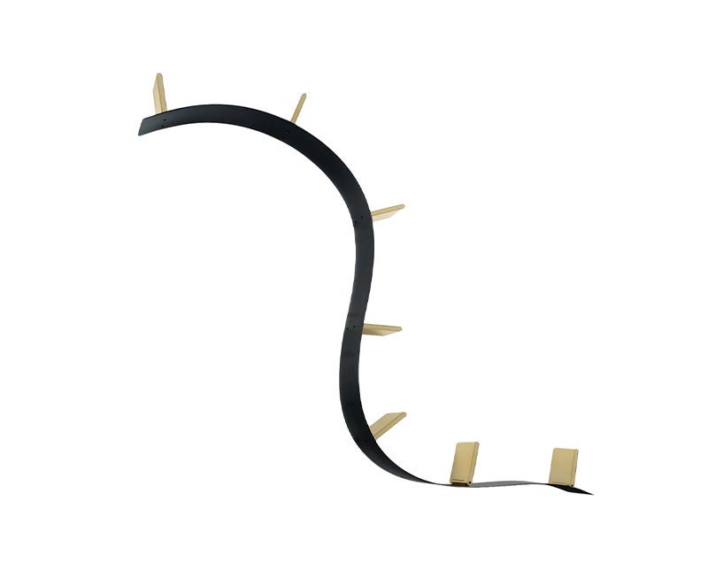 Bookworm Bokhylla 7 Svart Guld