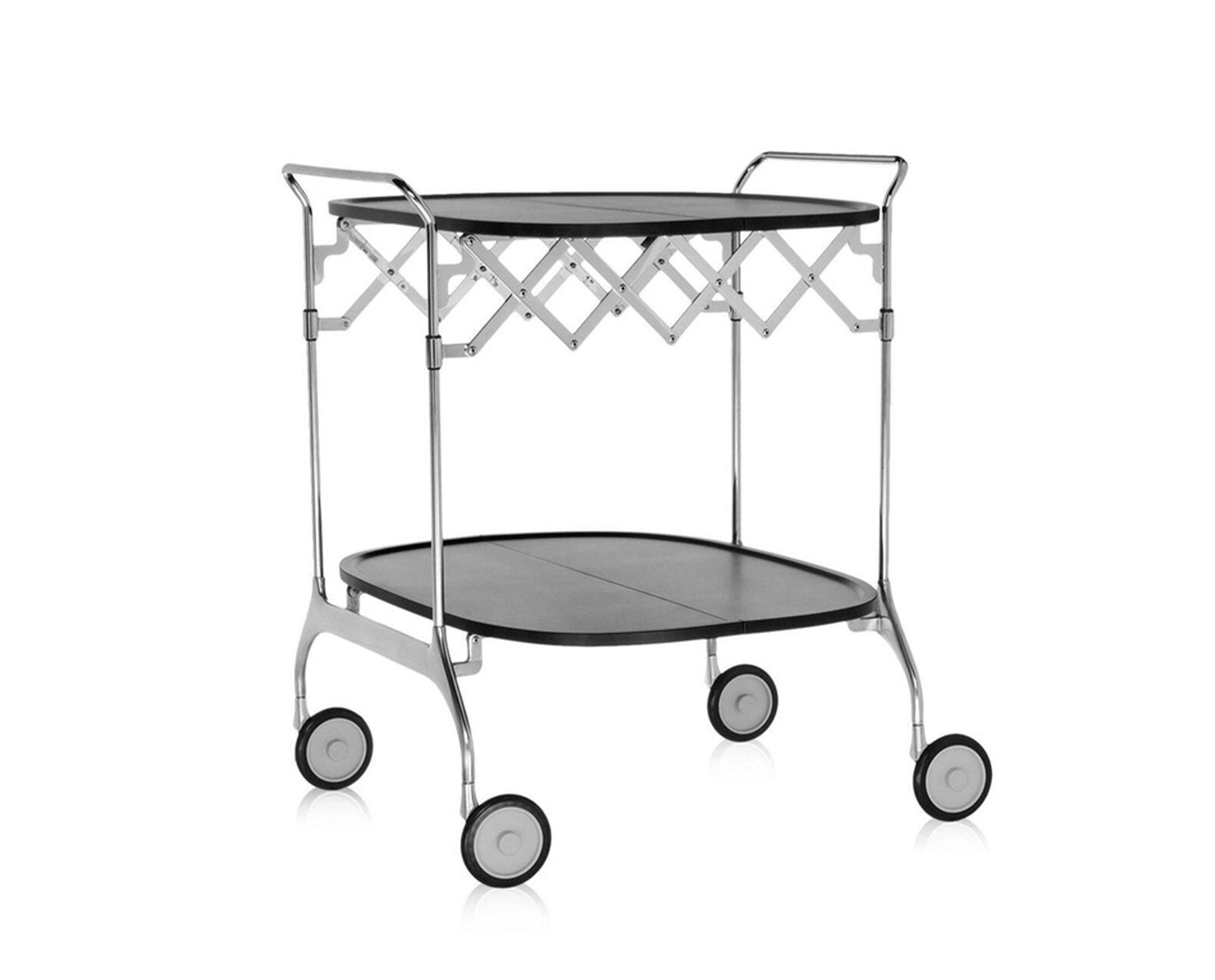 Kartell-Gastone-Serving-Trolley-Black-Chrome-1