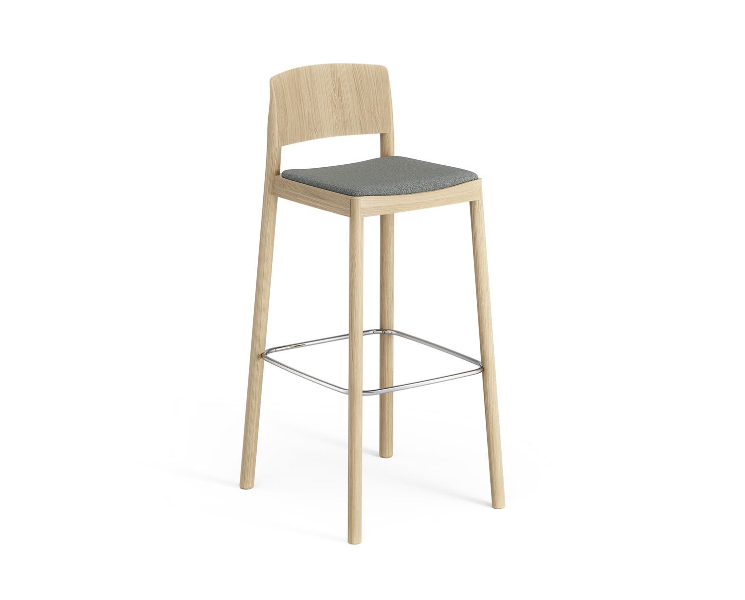 Sitthöjd: 79 centimeter. Lackad ek. Tyg Patina 06.