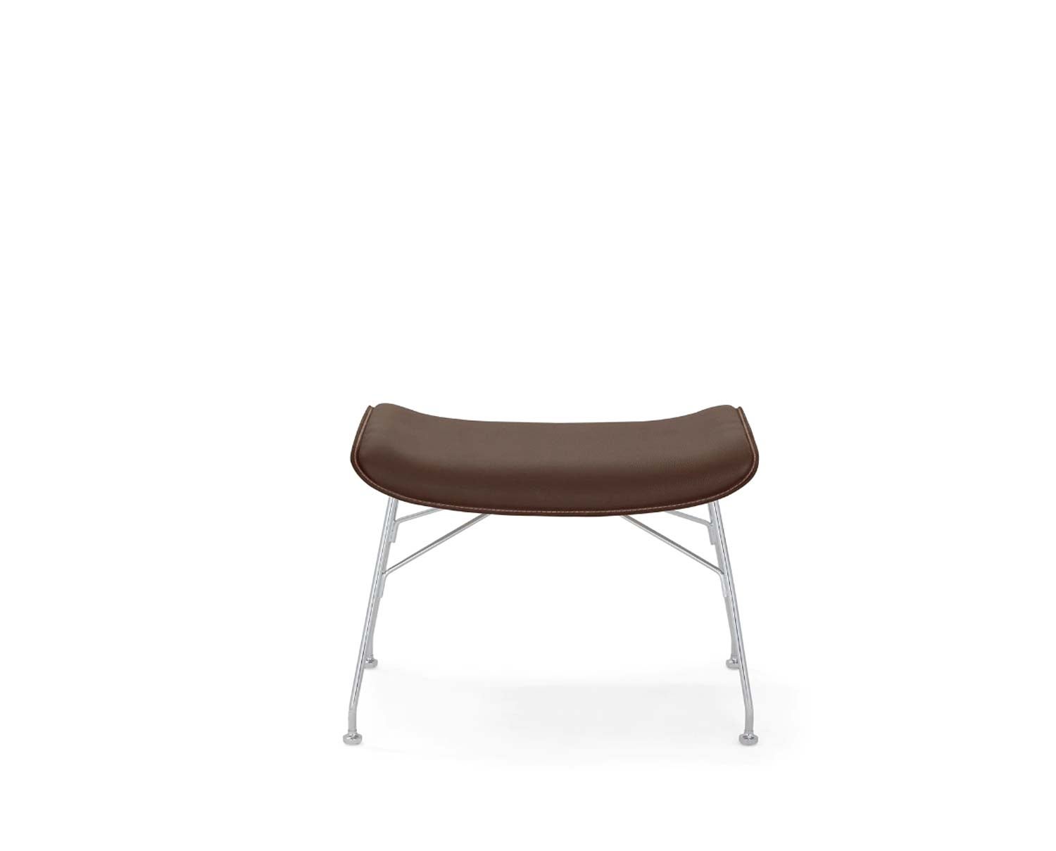 S-WOOD-läder-dark-ash-chrome-fram-Kartell