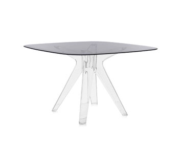 Sir Gìo Matbord Transparent Rökgrå