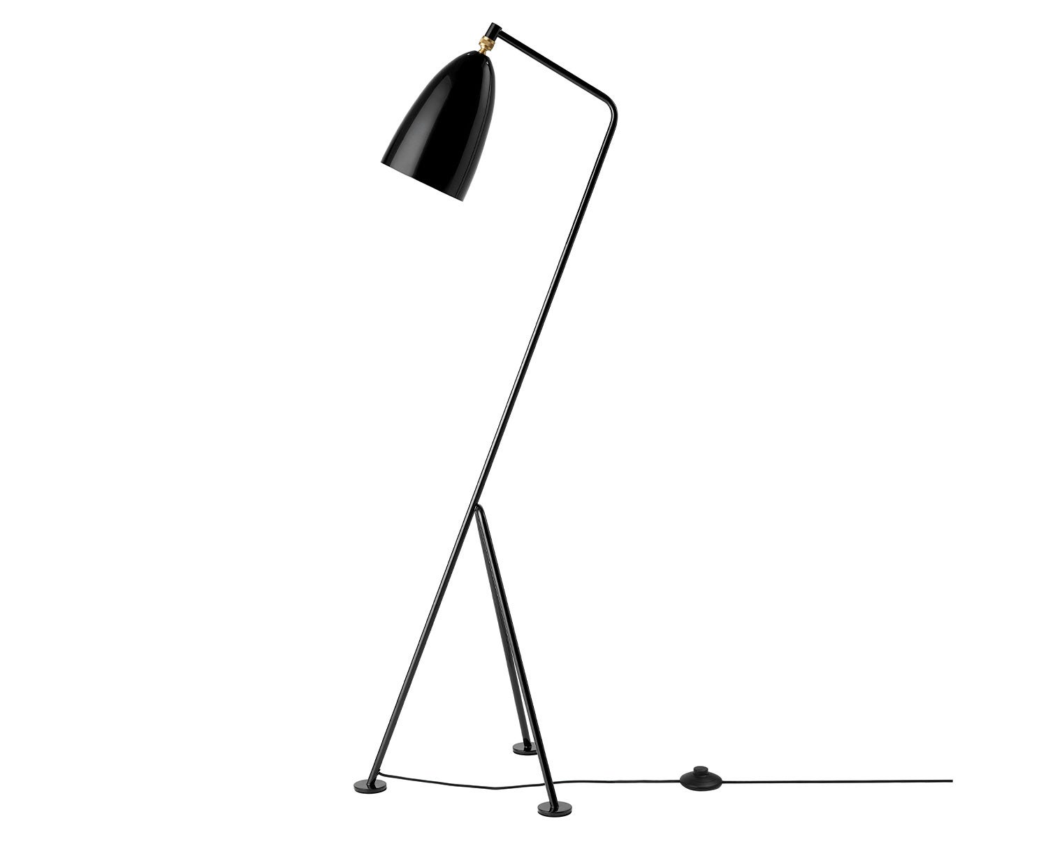 Grashoppa-Golvlampa-Svart-Glansig