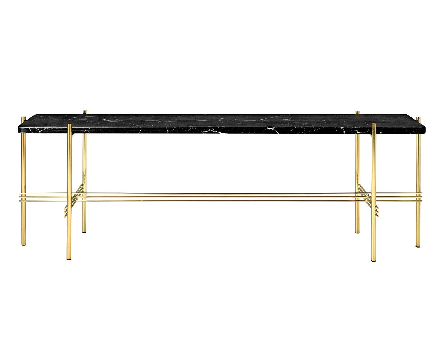 TS Console low i mässing/ svart marmor