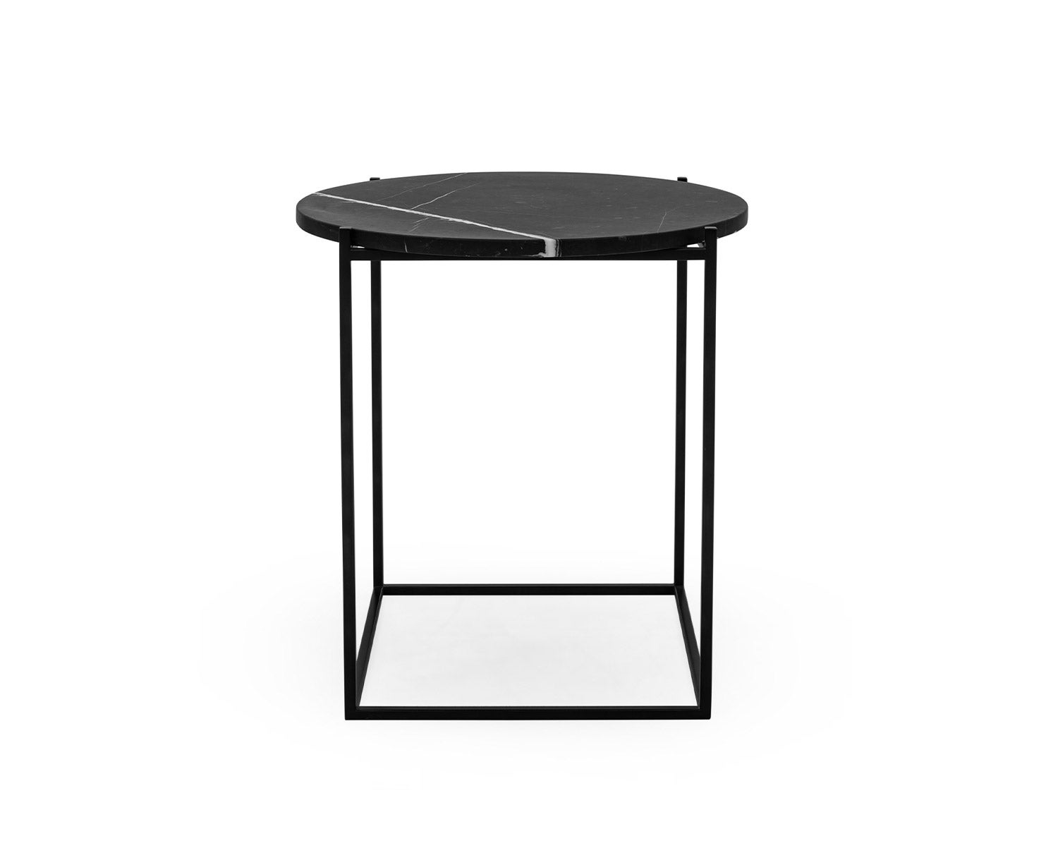 Circle Sidobord Ø48 | Svart Marmor
