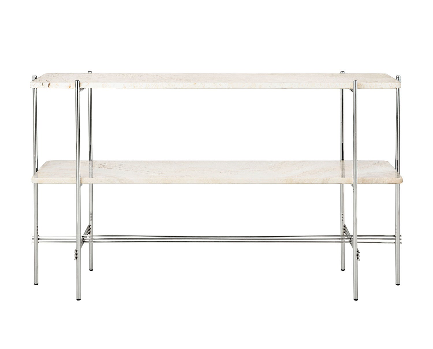 TS Console i Stål/Travertin