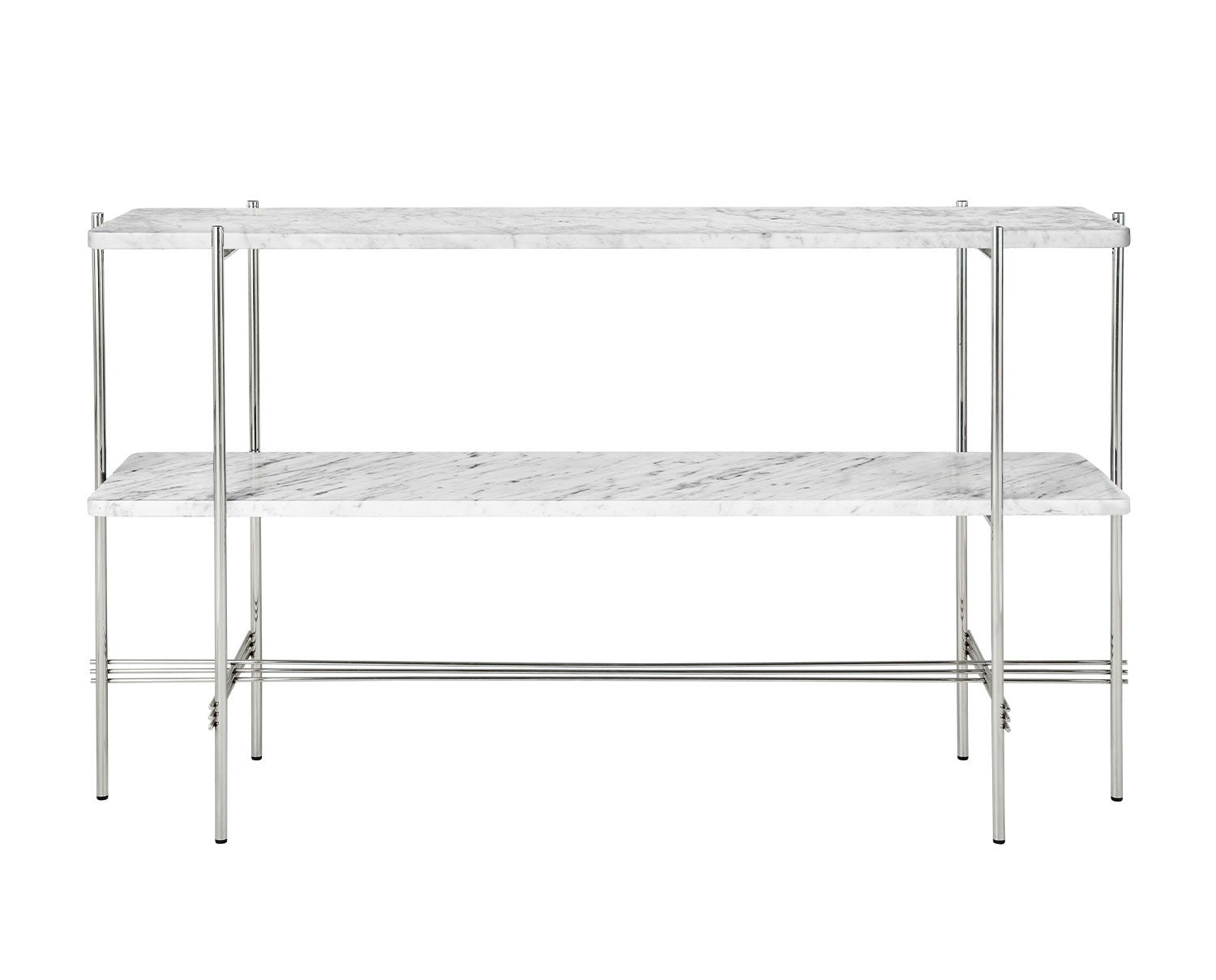 TS Console i Stål/vit marmor