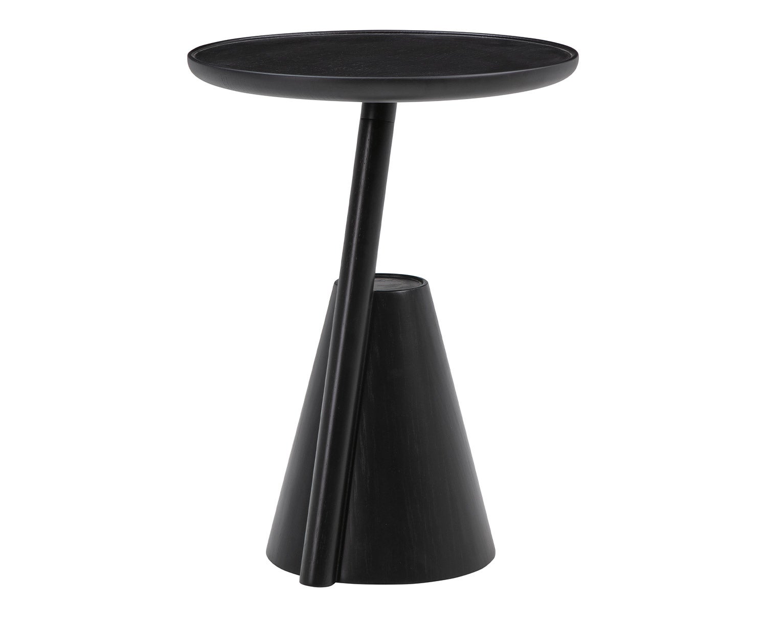 Mate Sidobord Ø38 | Svartbetsad Ek
