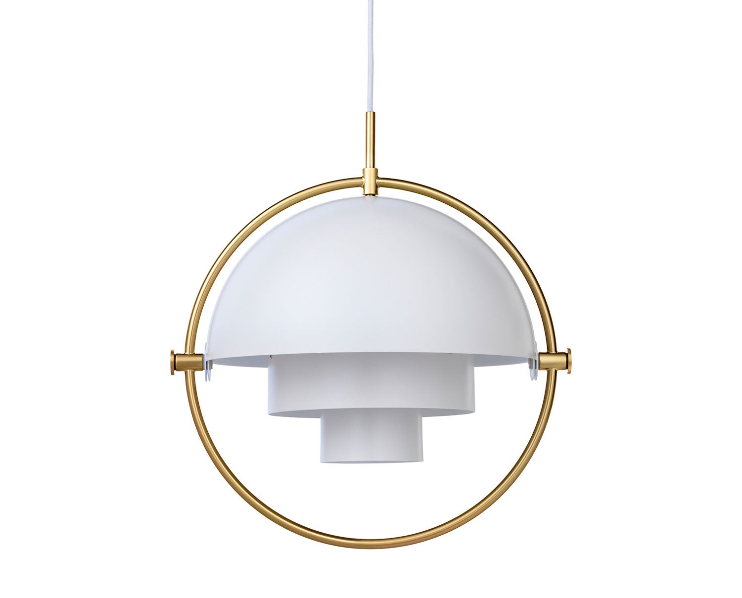 Multi-Lite Pendel | Mässing, White Semi Matt