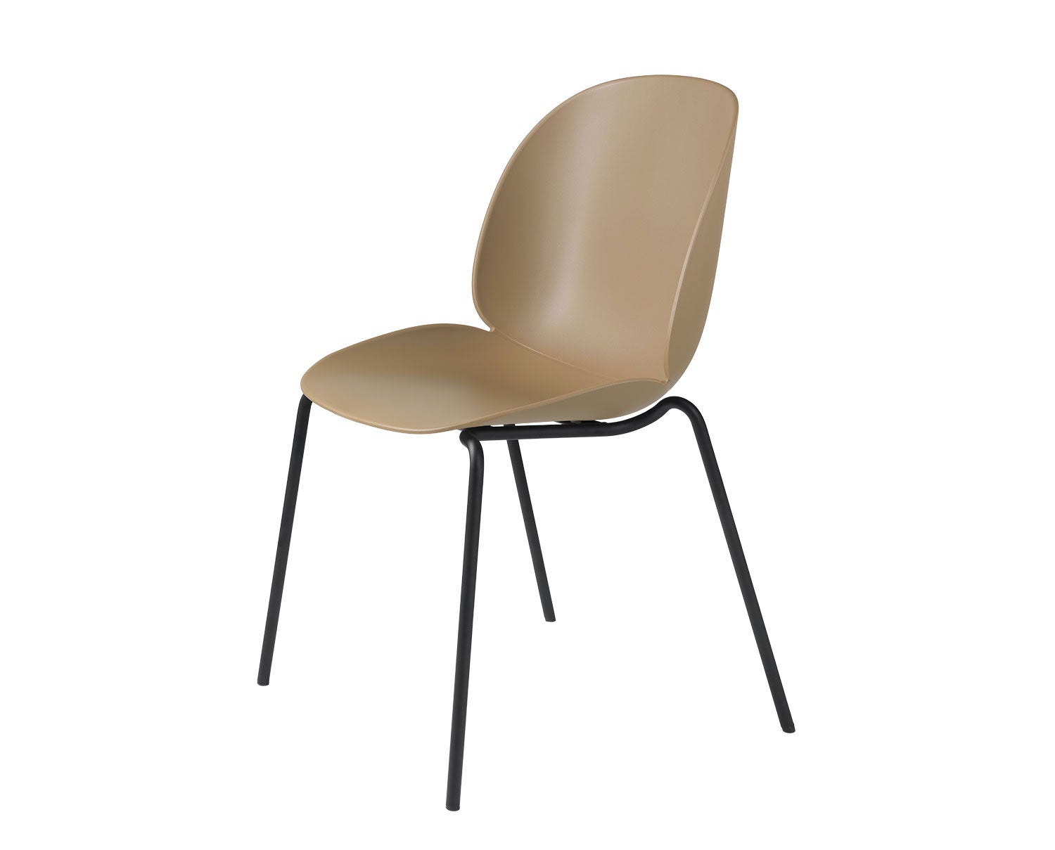 Beetle stol, 4-ben metall, sits i Pebble Green plast
