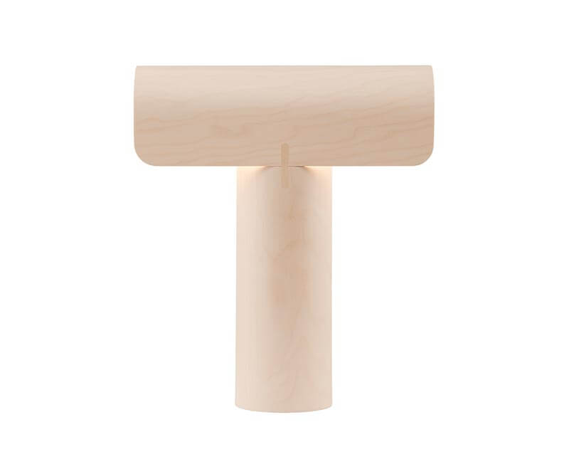 Teelo 8020 bordslampa Naturbjörk