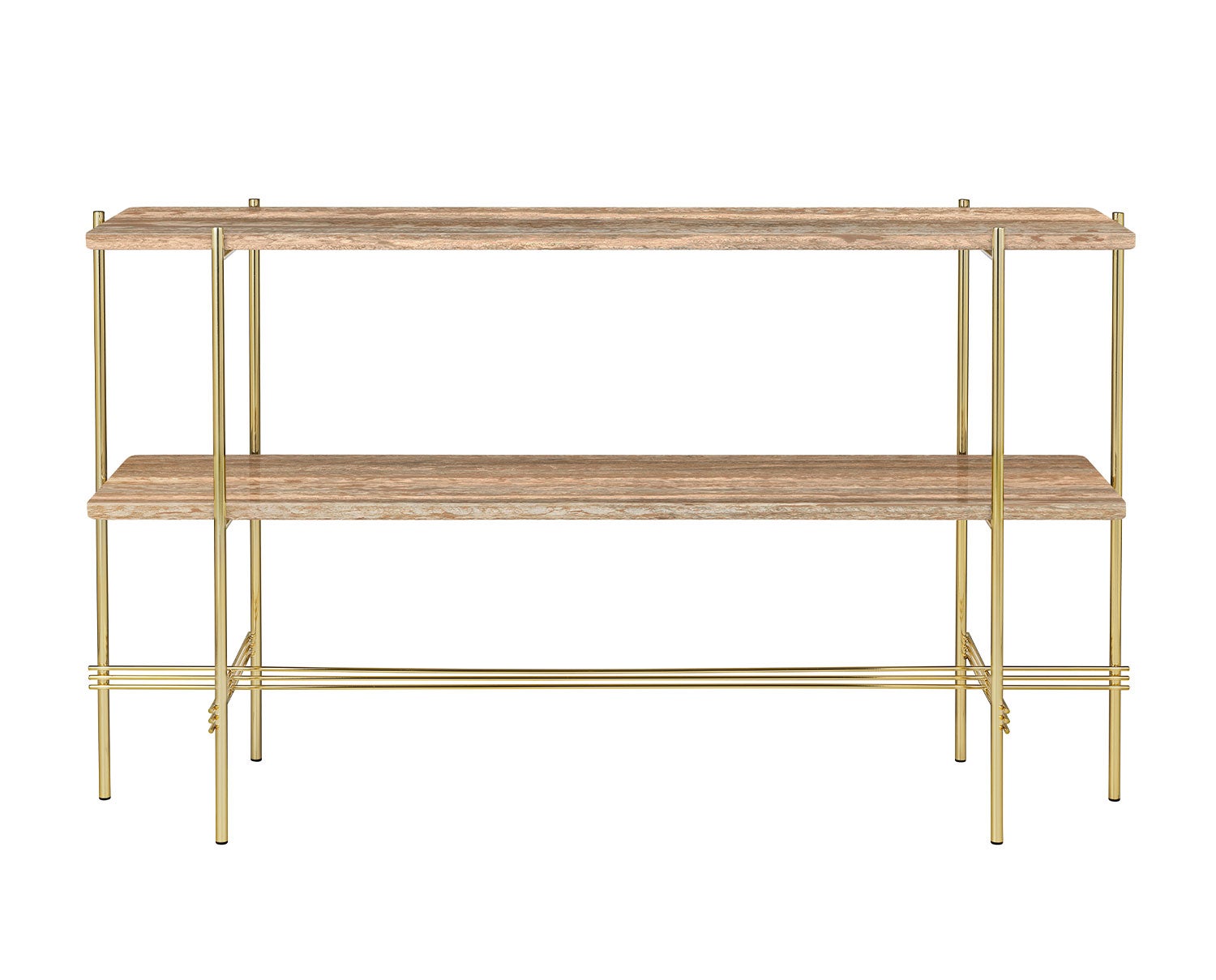 TS Console i mässing/Travertin taupe