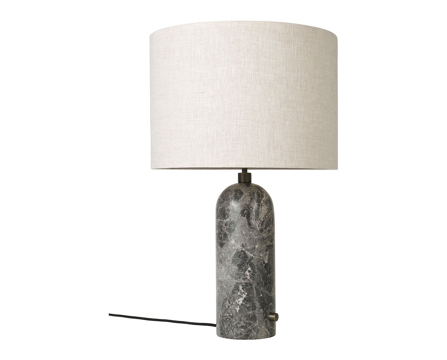 Gravity_TableLamp_Large_GreyMarble_Canvas_off