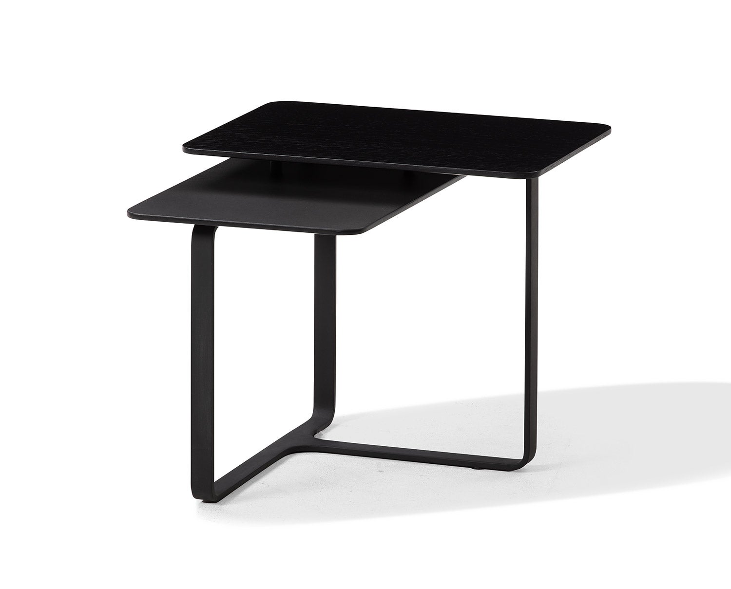 Root Soffbord 50x50 | Dubbelt, svartbetsad ek